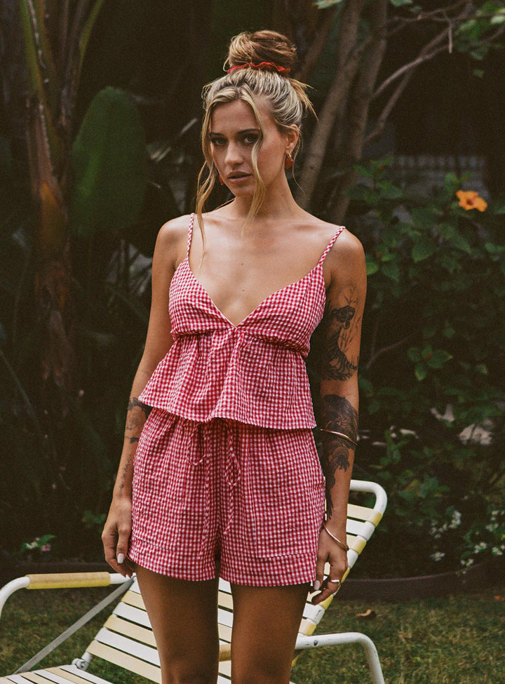 Lille Set Rot Gingham