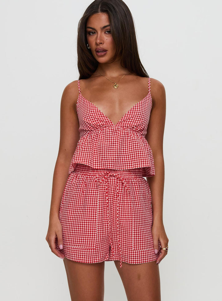 Lille Set Rot Gingham