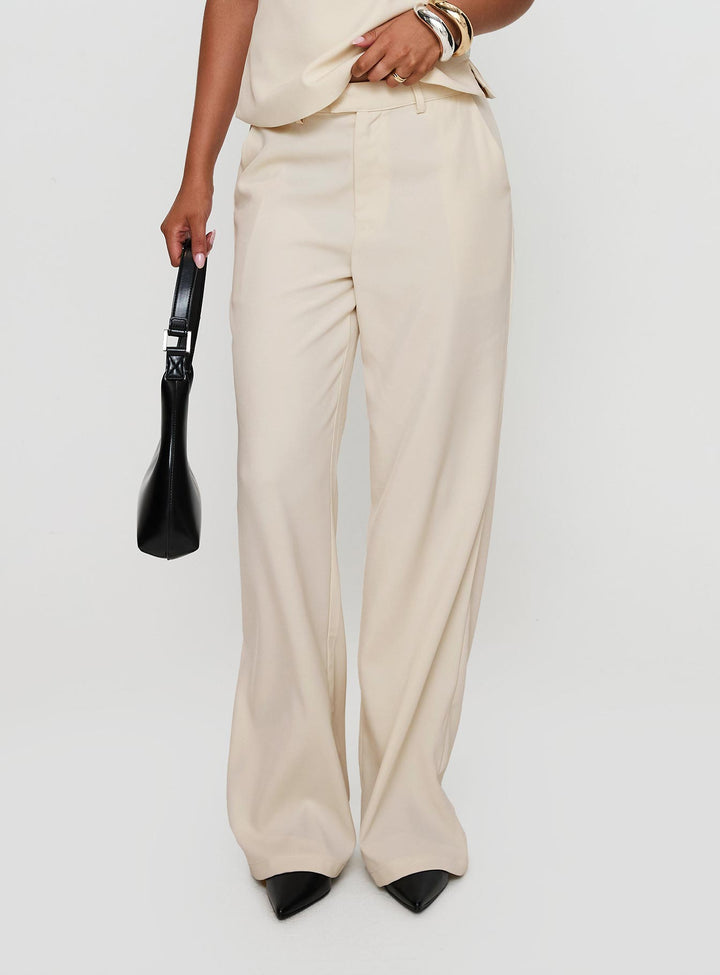 Irresistible Wide Leg Pant Creme Petite