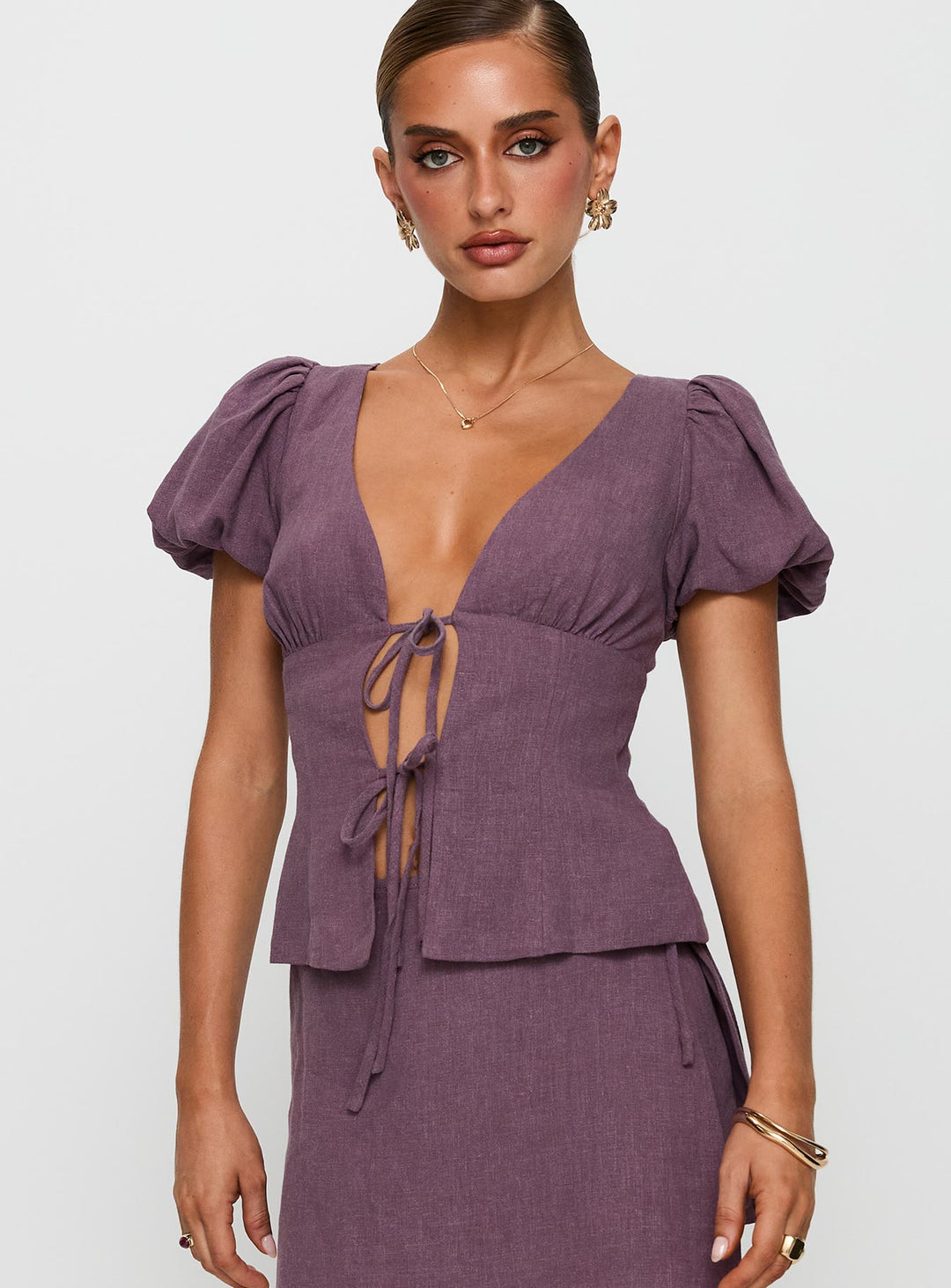 Blusentop Wilhelmina Mauve