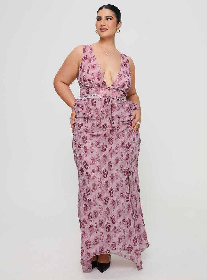 Nikolise Maxi Skirt Purple Curve