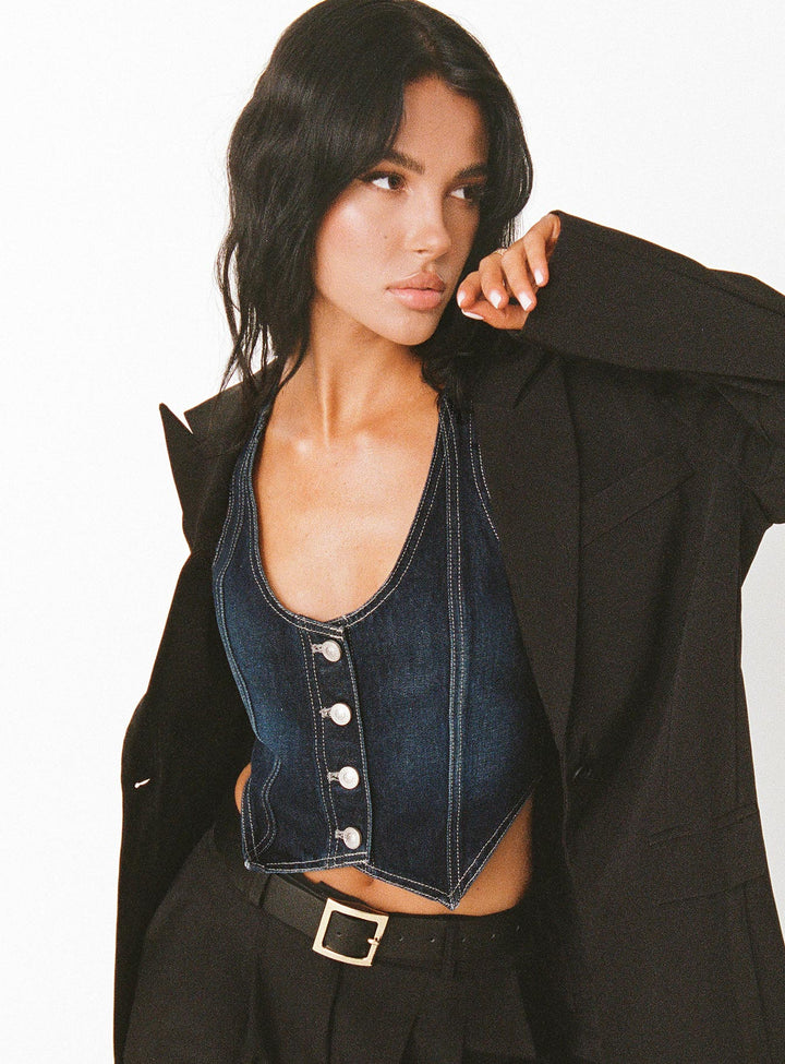 Willson Weste, dunkles Wasch-Denim
