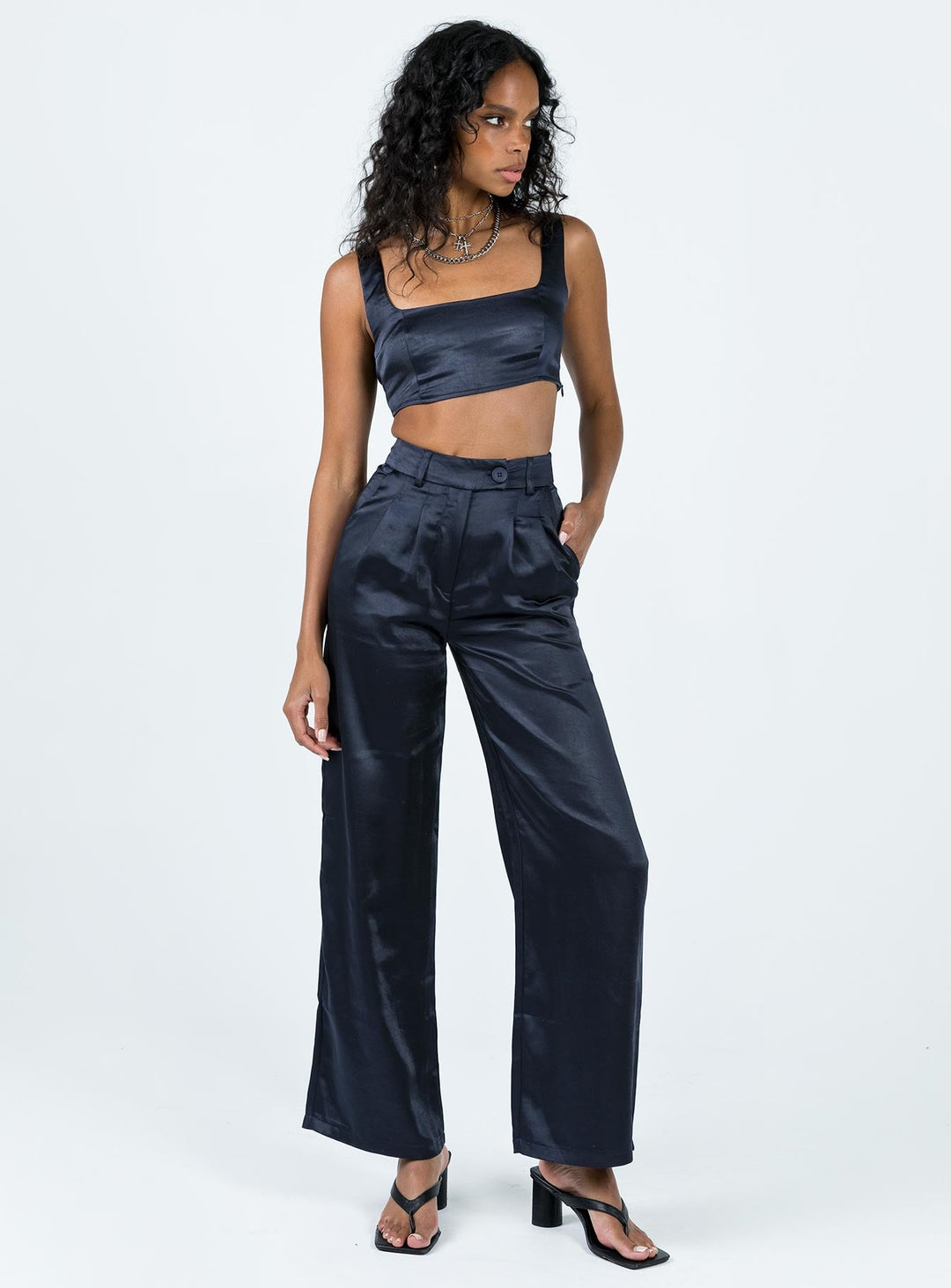 Huxley Satin Set Navy