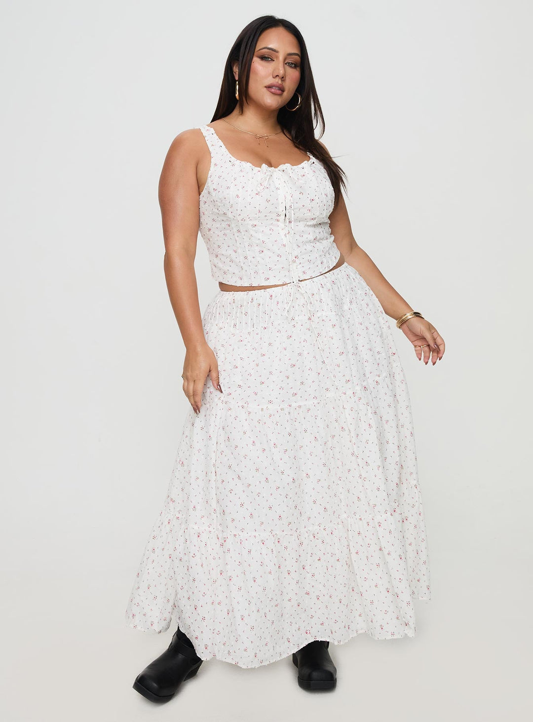 Traycie Corset Top White Curve