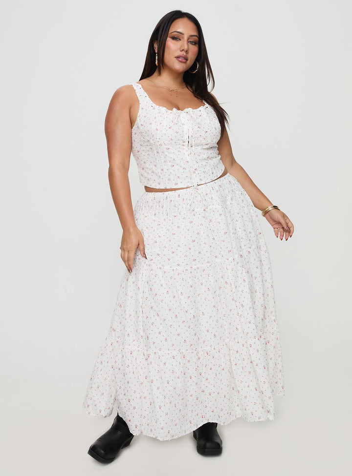 Traycie Corset Top White Curve