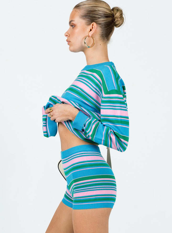 Tallow Knit Stripe Shorts Multi