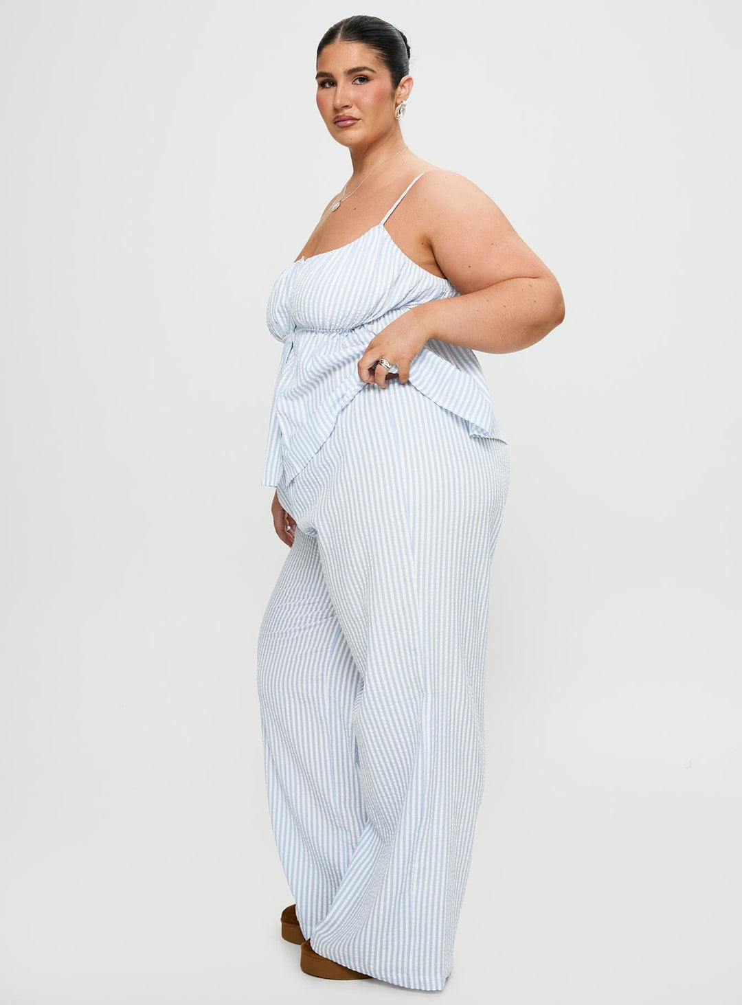 Cassini Set Blue Stripe Curve