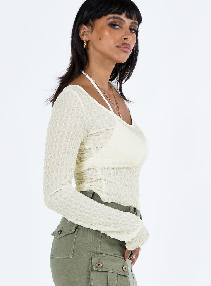 Lyner Langarmshirt Off White