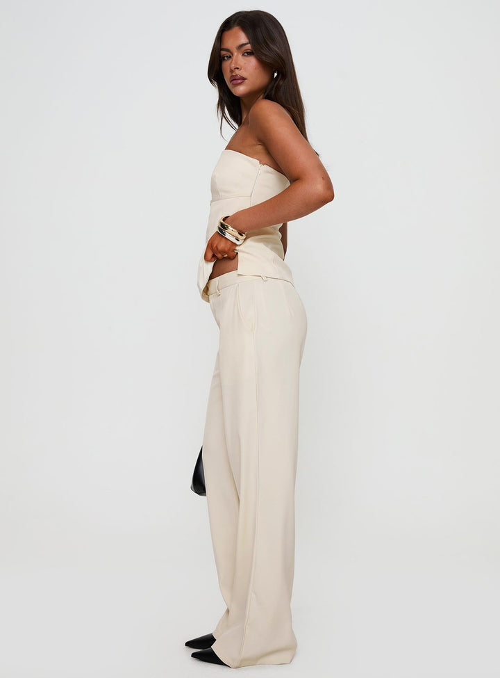 Irresistible Wide Leg Pant Creme Petite