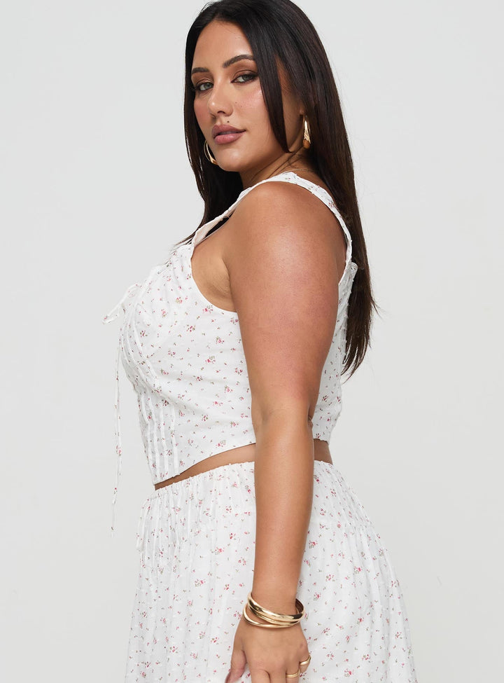 Traycie Corset Top White Curve