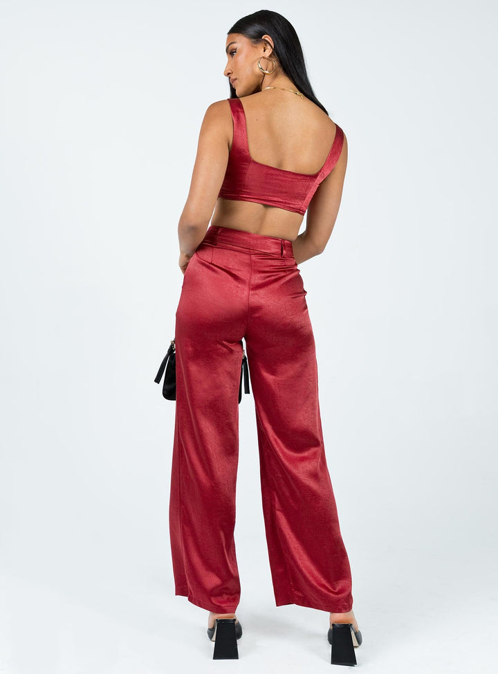 Huxley Satin Set Burgundy