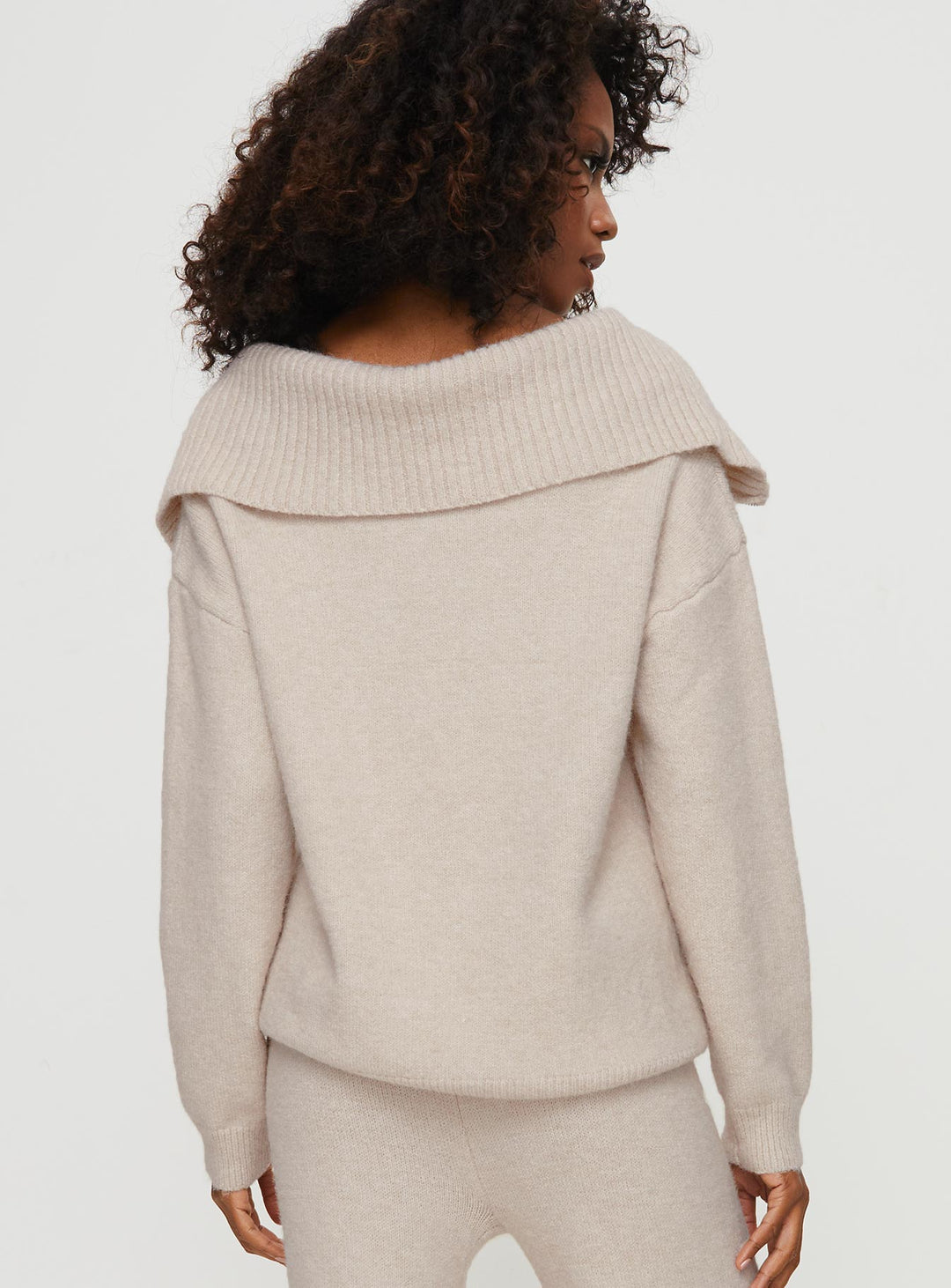Umanzor Quarter Zip Sweater Beige