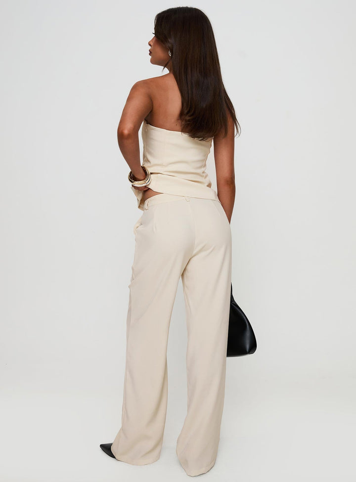 Irresistible Wide Leg Pant Creme Petite