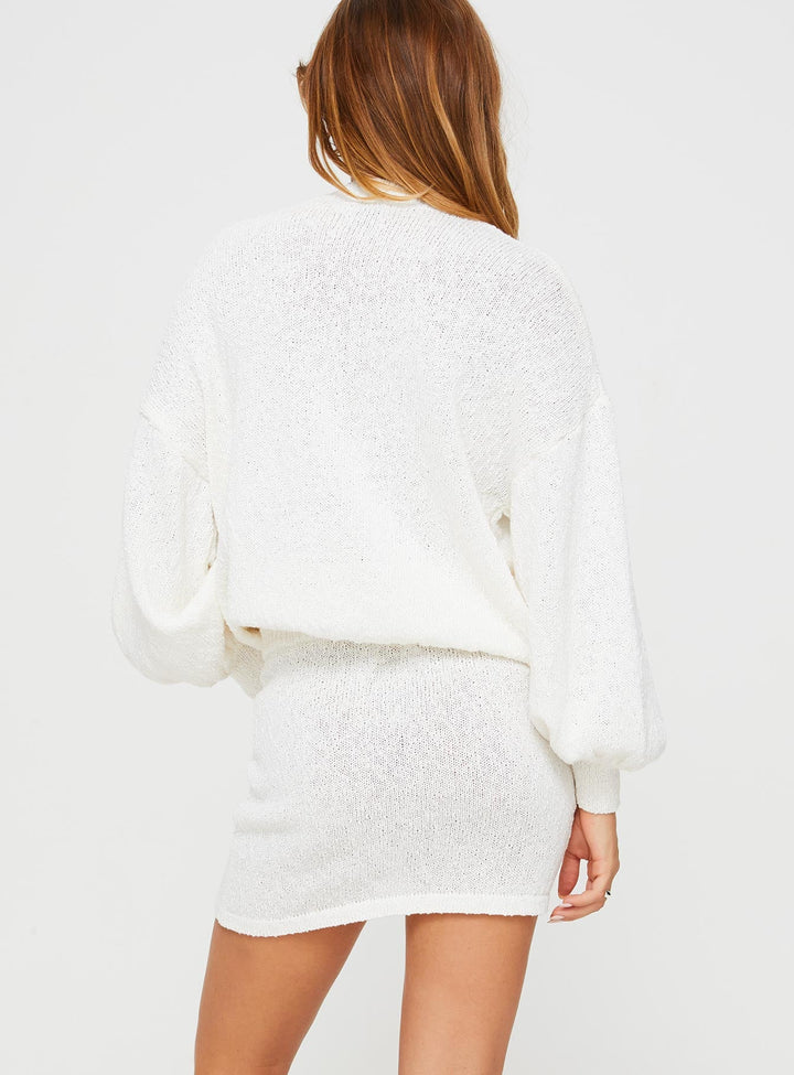 Zetna Knit Set White