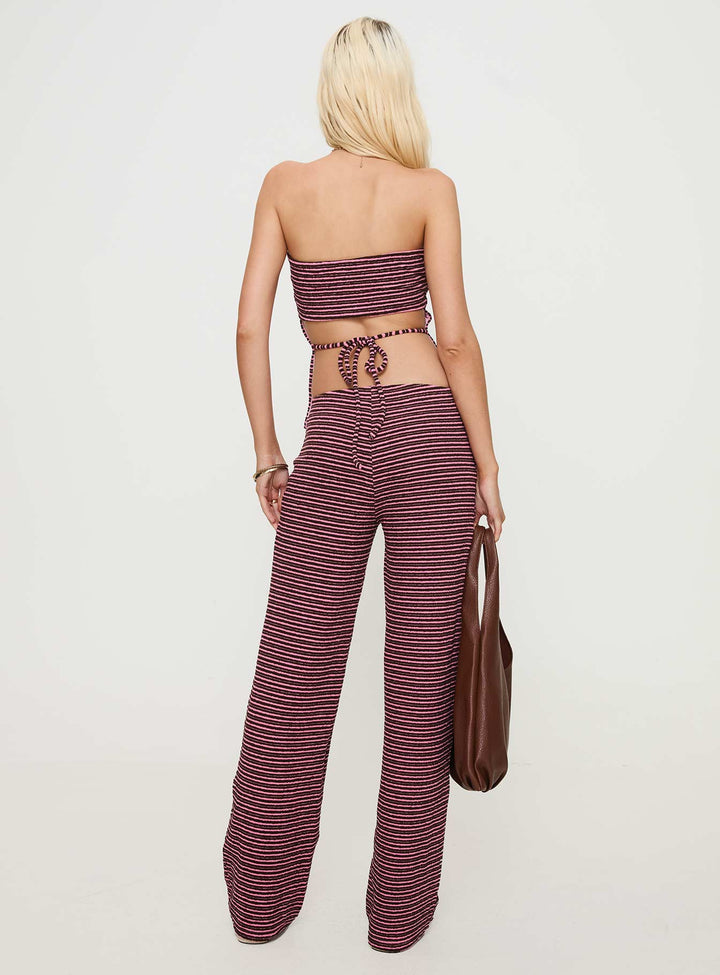 Televize Pants Brown / Pink