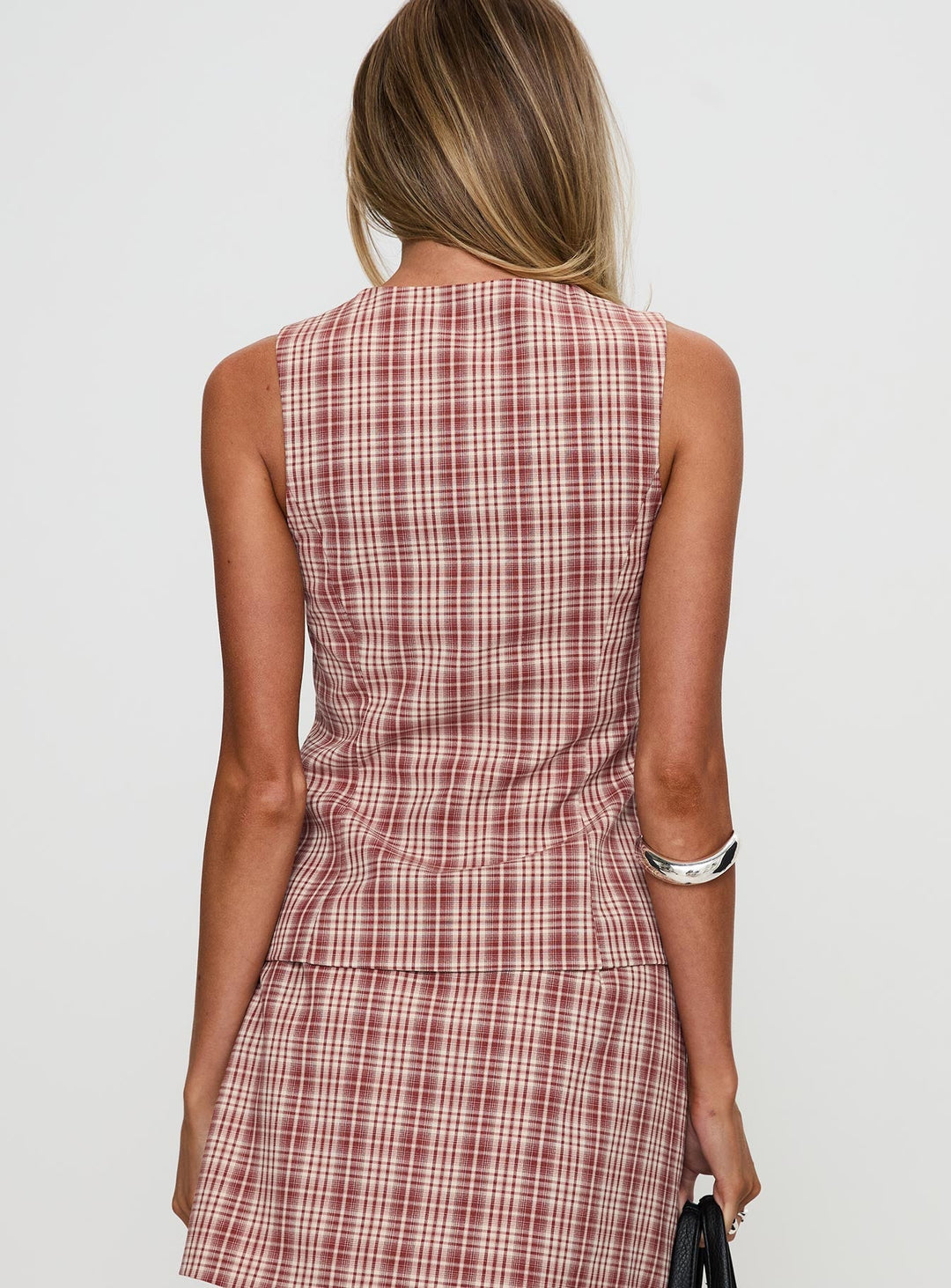 Theodosia Top Red Check