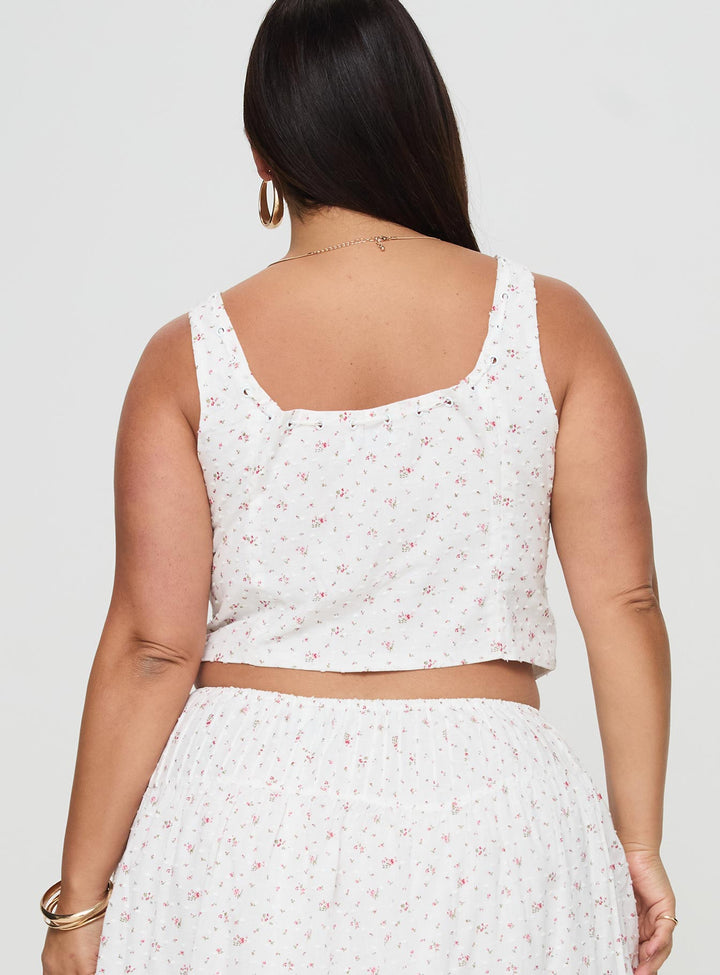 Traycie Corset Top White Curve