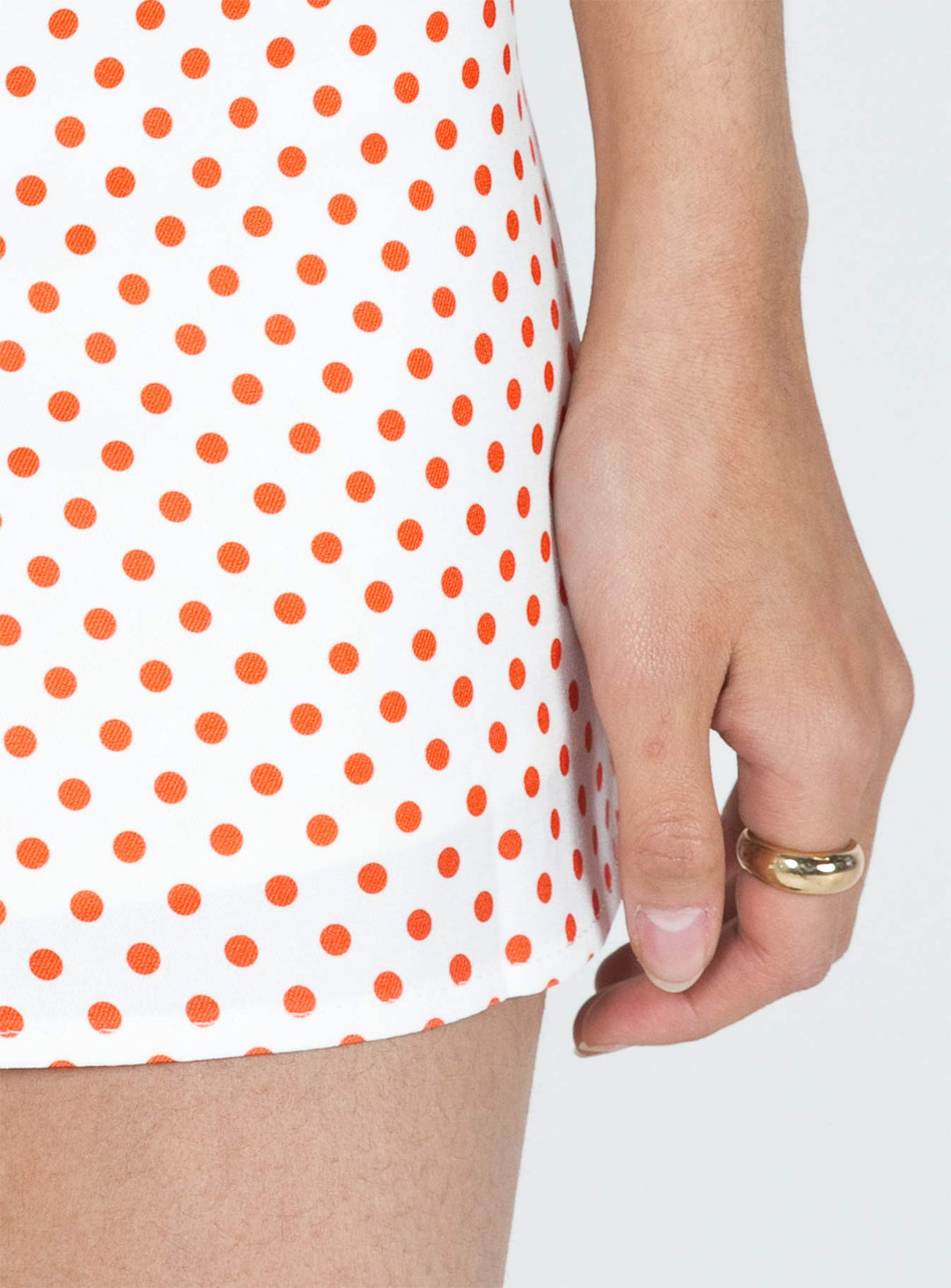 Selby Mini Skirt White / Red Polka Dot