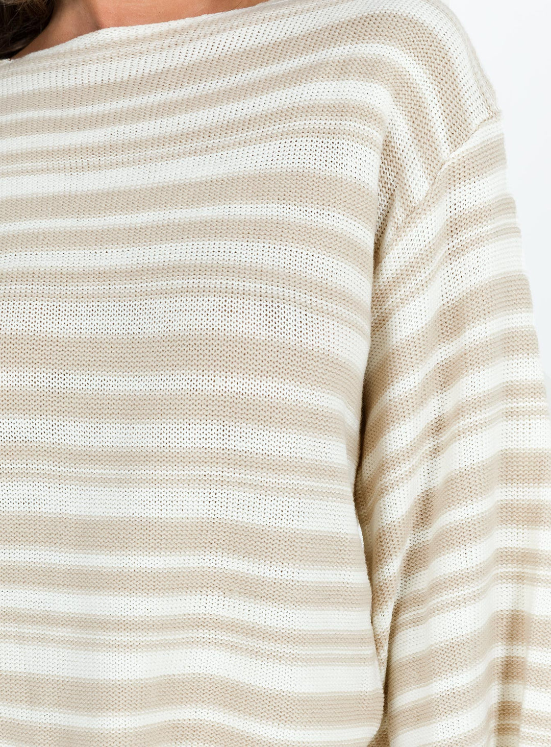 Lynda Streifenset Beige / Weiß
