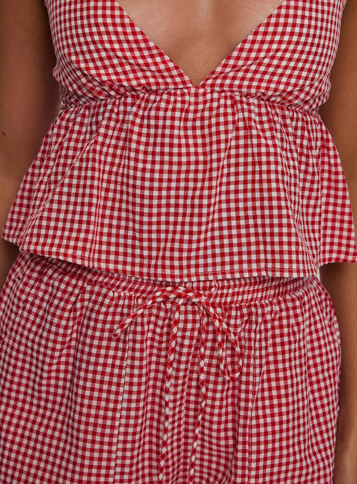 Lille Set Rot Gingham