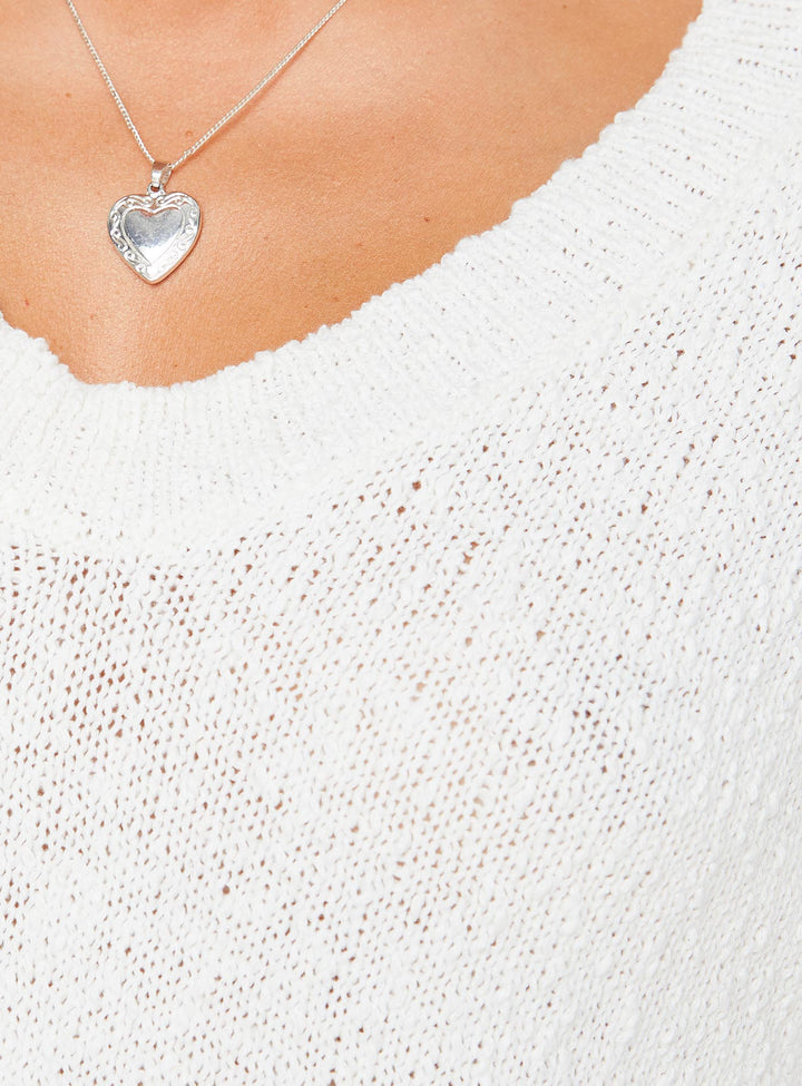Zetna Knit Set White