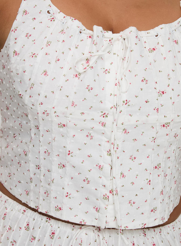 Traycie Corset Top White Curve