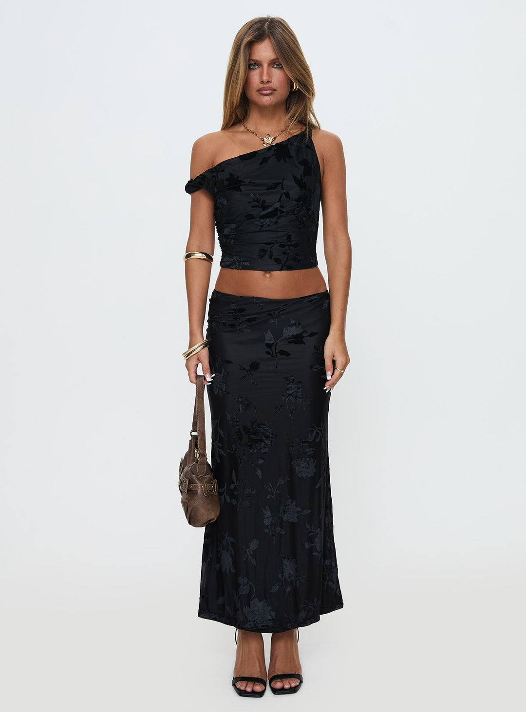 Look At You Go Asymmetrisches Set Schwarz