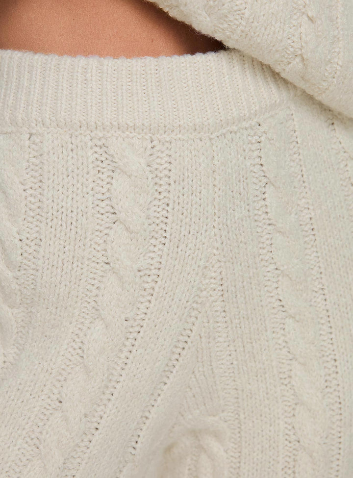 Sharif Cable Knit Sweater Beige