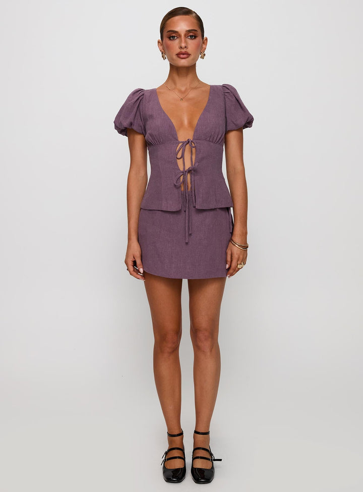 Blusentop Wilhelmina Mauve