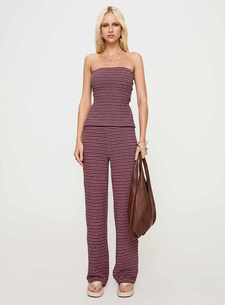 Televize Pants Brown / Pink