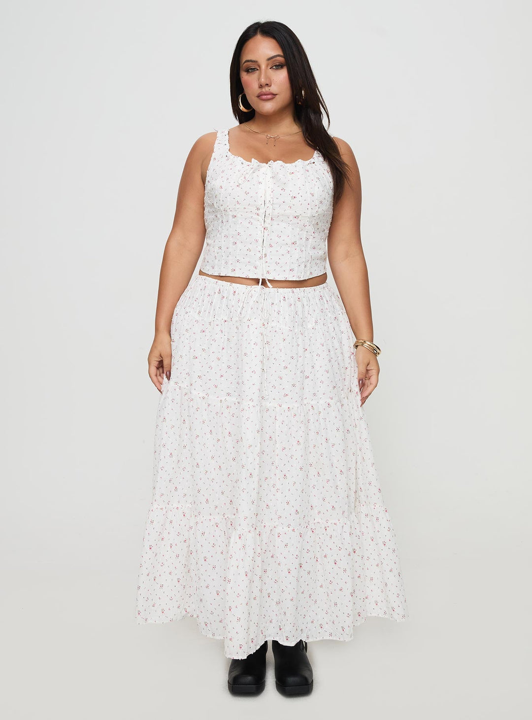 Traycie Corset Top White Curve