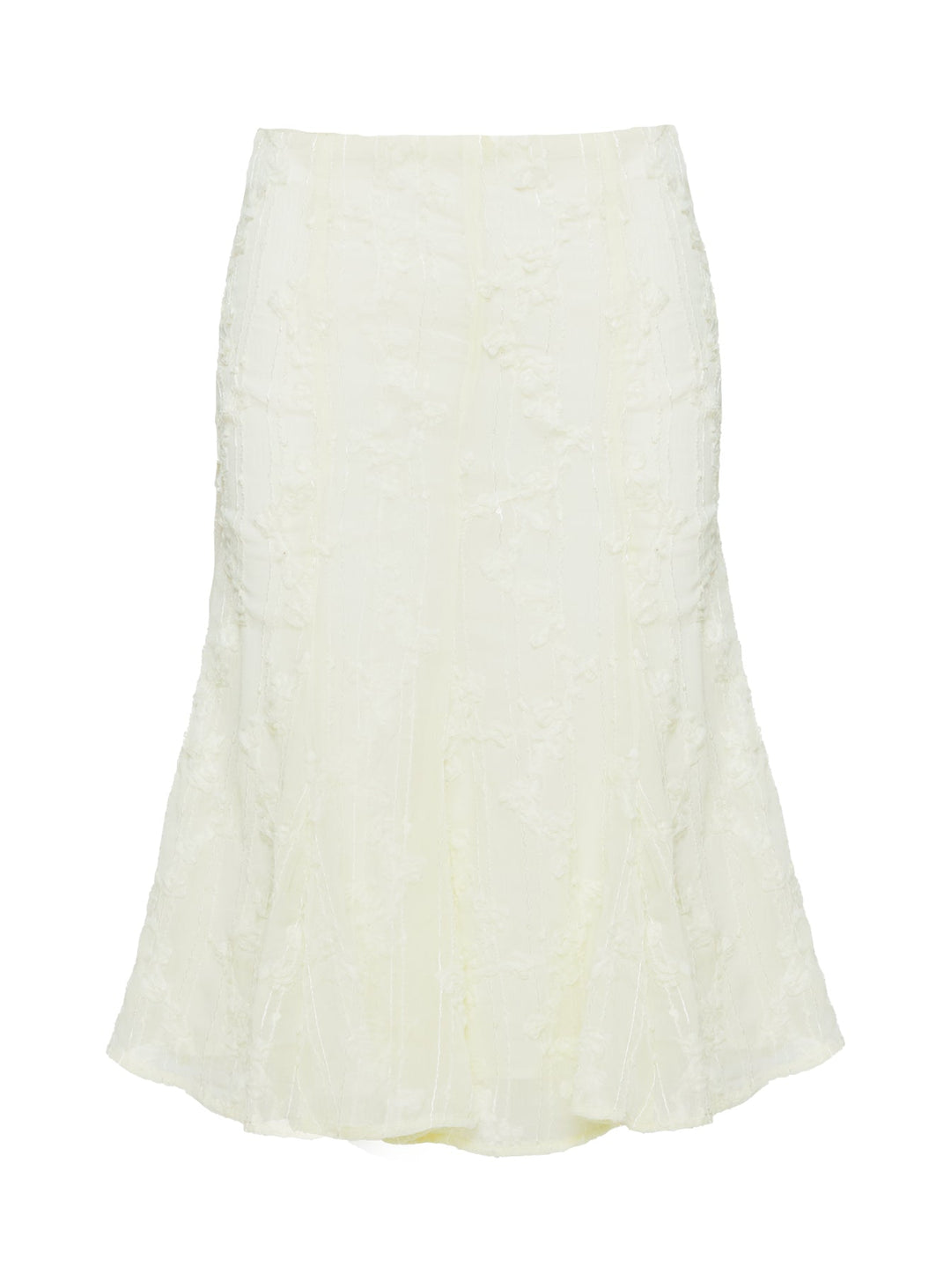 Aspyn Embroidered Midi Skirt Yellow