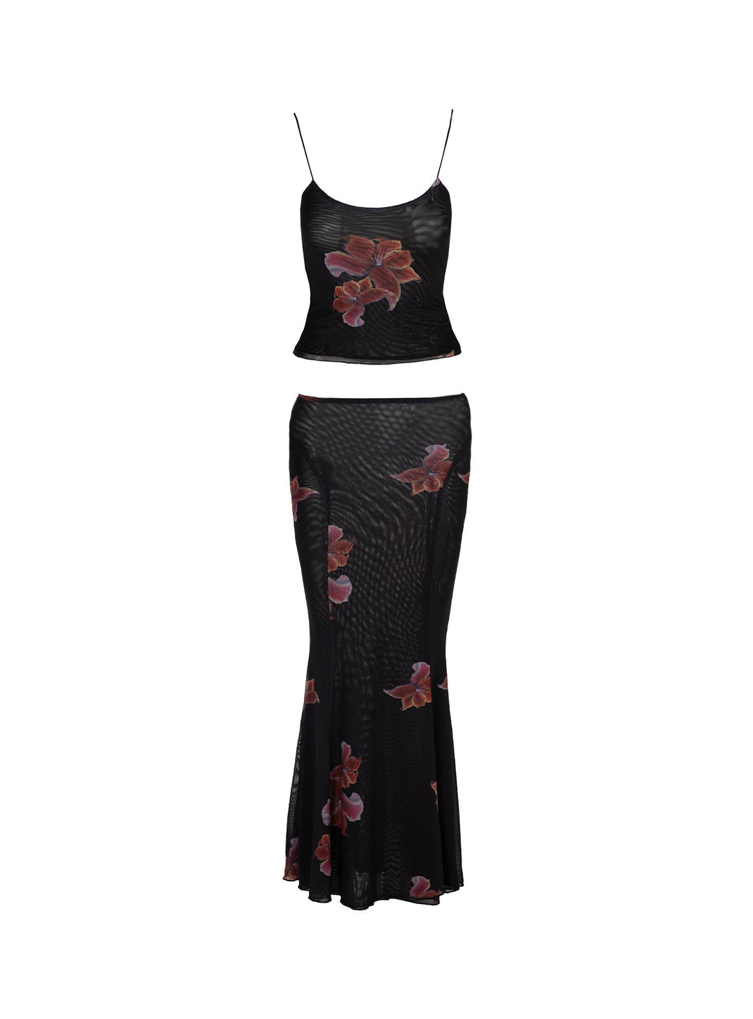 Brookie Mesh Set Black Floral