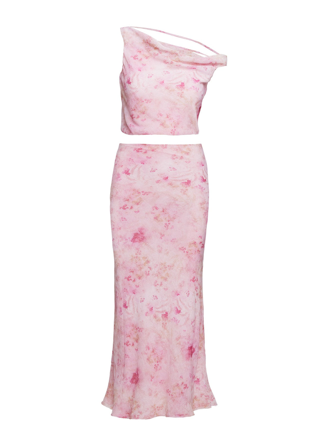 Devereaux One Shoulder Set Pink