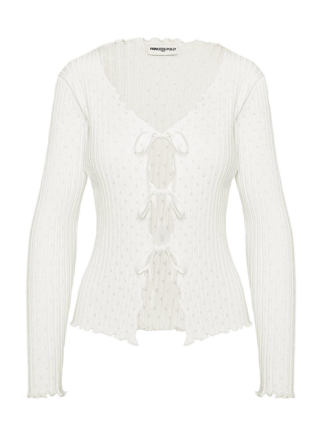Girl Gone Wild Long Sleeve Top White