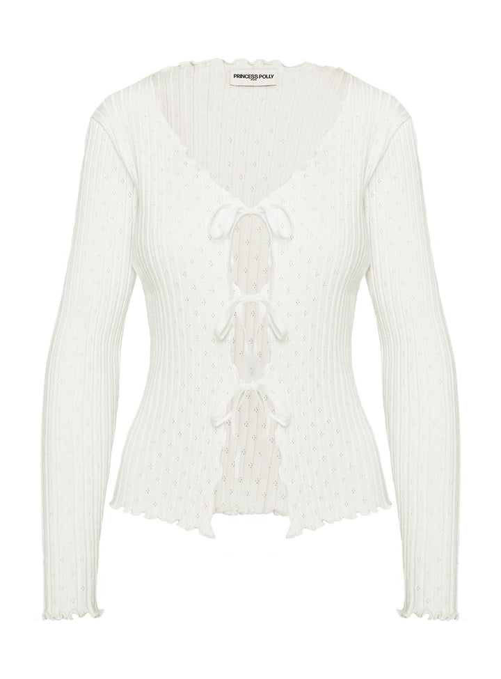 Girl Gone Wild Long Sleeve Top White