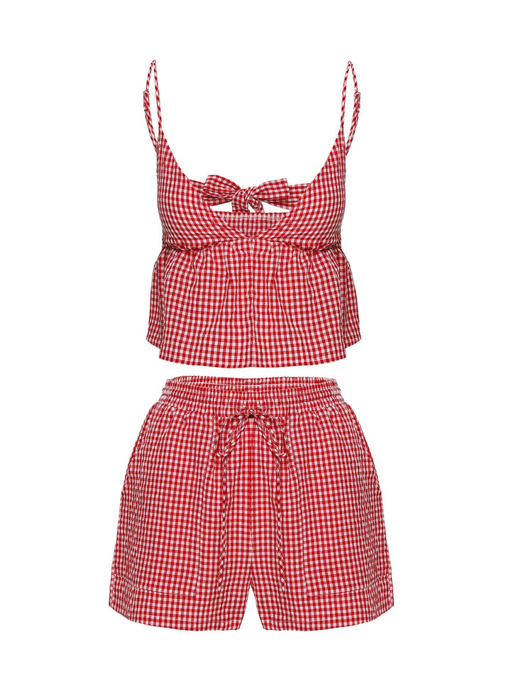 Lille Set Rot Gingham