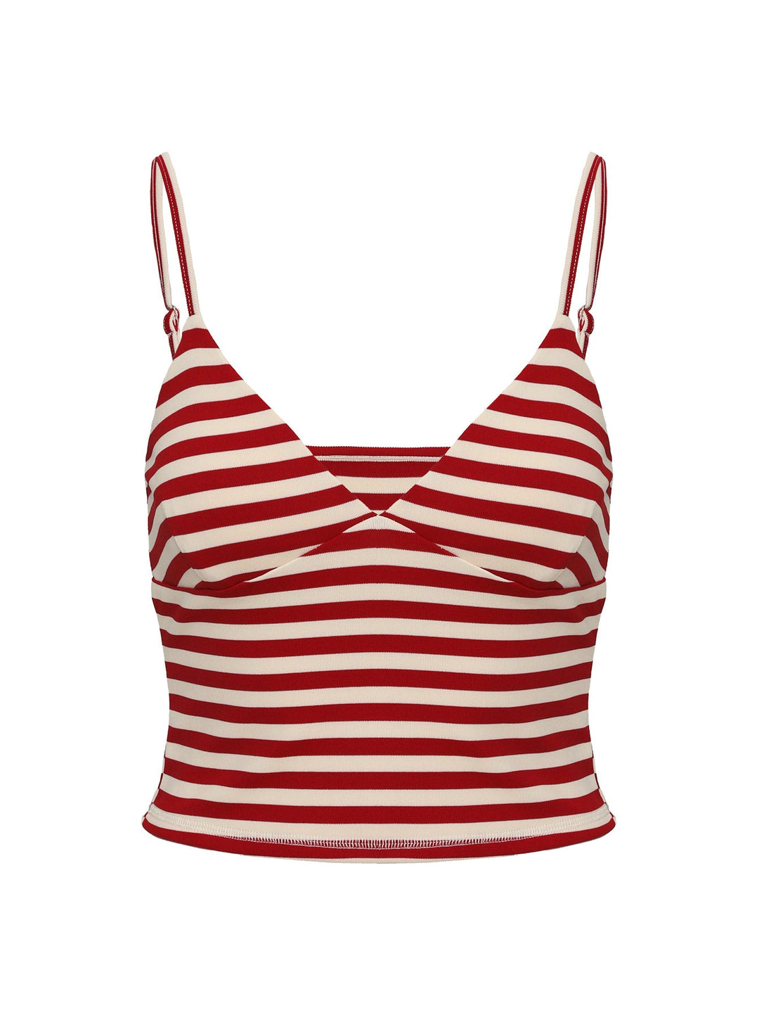 Miztaray Cami Top Red / Cream Stripe