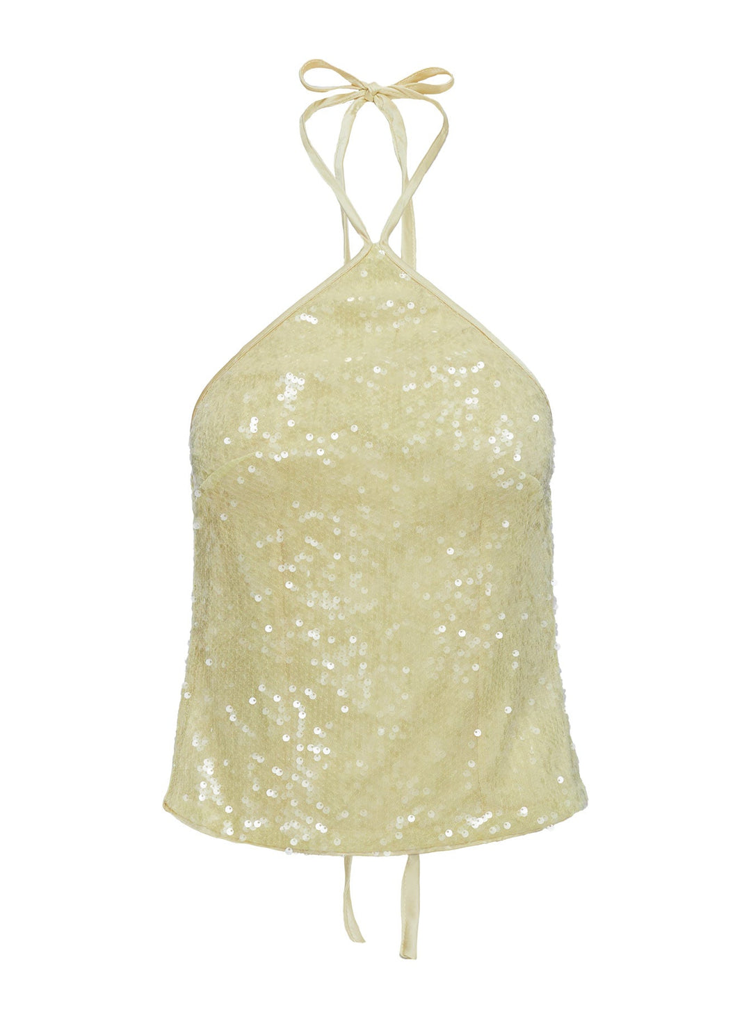 Sun Salutations Halter Top Yellow