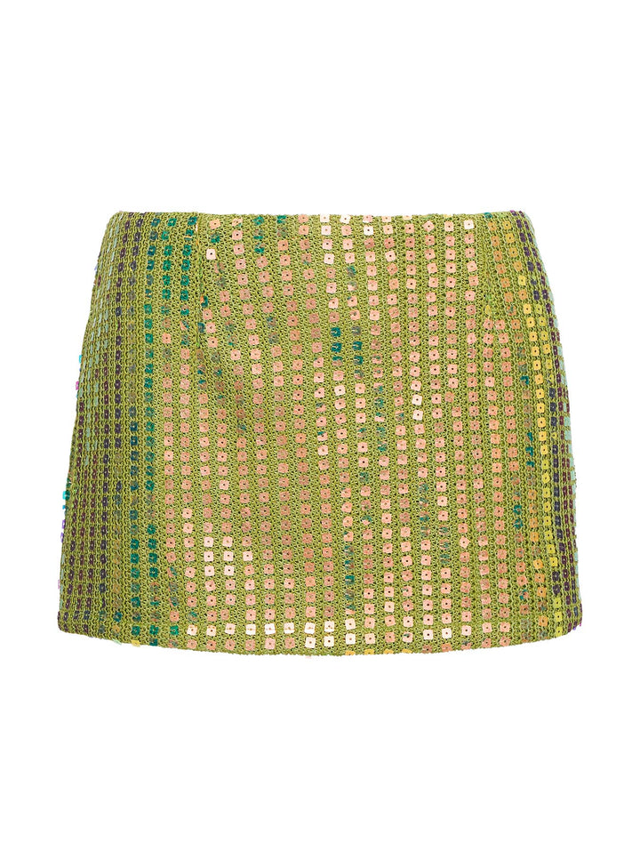 Zelaia Shimmer Minirock Grün